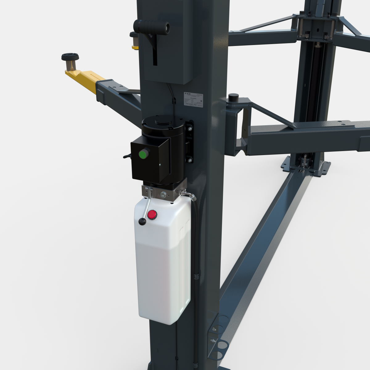 СНЯТИЕ СО СТОПОРОВ КАРЕТКИ С ОДНОЙ КОЛОННЫ