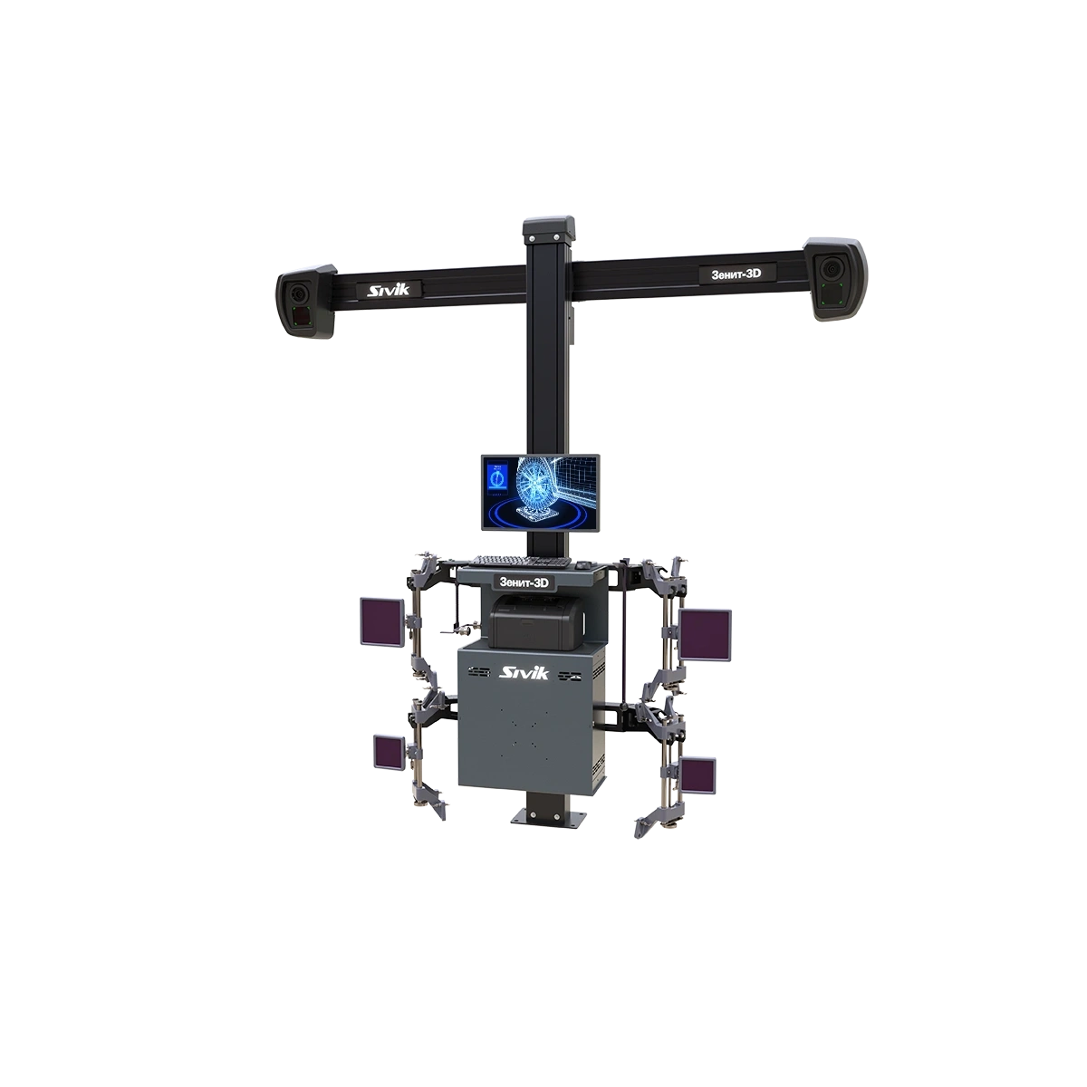 картинка Стенд регулировки развала схождения Зенит-3D ТЛ2ПС. Сенсорный монитор. Sivik